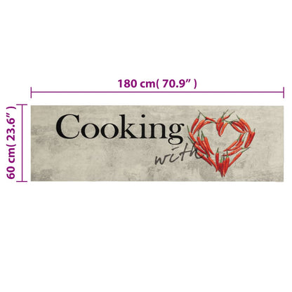 Tappeto da Cucina Lavabile Cucinare 60x180 cm in Velluto