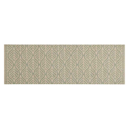 Tappeto da Cucina Lavabile Foglie 60x180 cm in Velluto