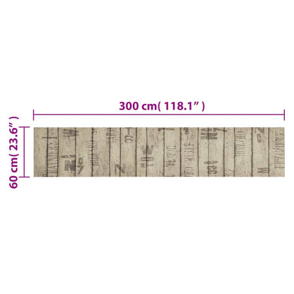 Tappeto da Cucina Lavabile Recinzione 60x300 cm in Velluto
