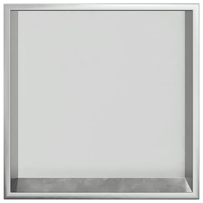Nicchia per Doccia Argento Spazzolato 32x32x9cm in Acciaio Inox