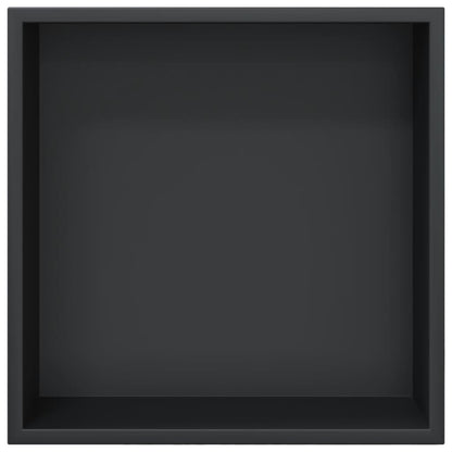 Nicchia per Doccia Nero Opaco 32x32x9cm in Acciaio Inox