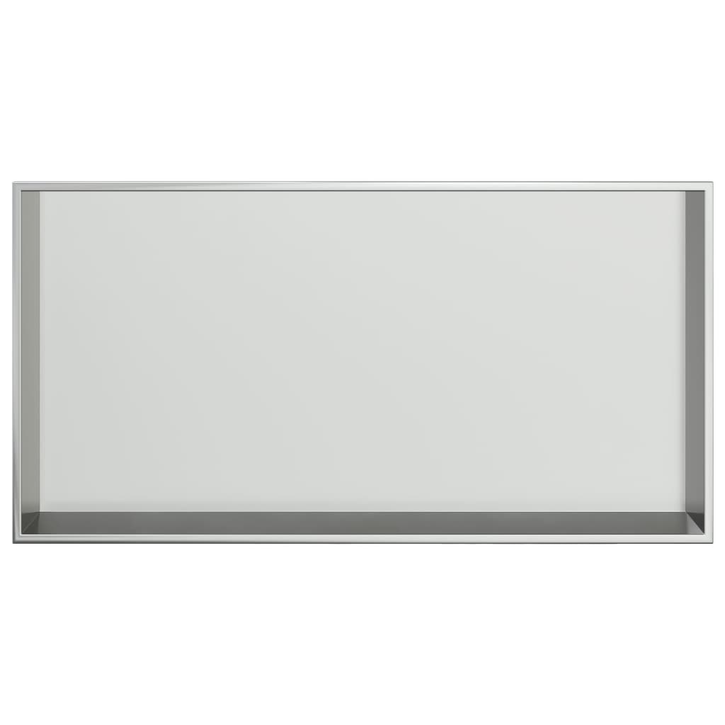 Nicchia per Doccia Argento Spazzolato 62x32x9cm in Acciaio Inox