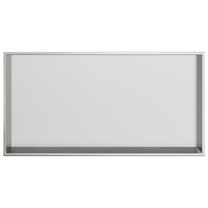 Nicchia per Doccia Argento Spazzolato 62x32x9cm in Acciaio Inox