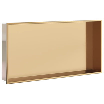 Nicchia per Doccia Oro Spazzolato 62x32x9cm in Acciaio Inox