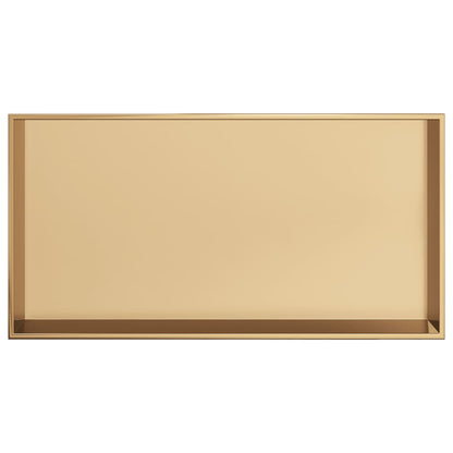 Nicchia per Doccia Oro Spazzolato 62x32x9cm in Acciaio Inox