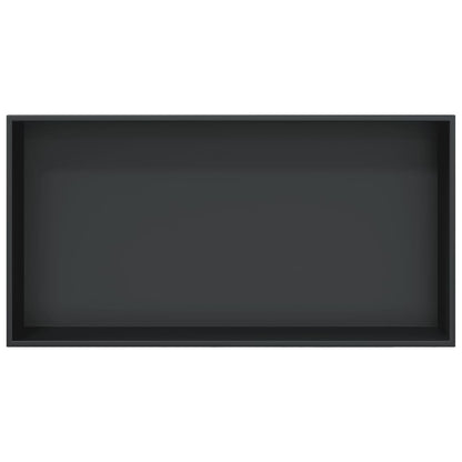Nicchia per Doccia Nero Opaco 62x32x9cm in Acciaio Inox