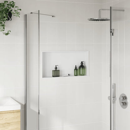 Nicchia per Doccia Bianco Opaco 62x32x9cm in Acciaio Inox
