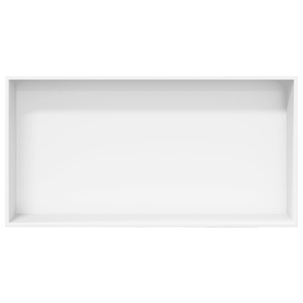 Nicchia per Doccia Bianco Opaco 62x32x9cm in Acciaio Inox
