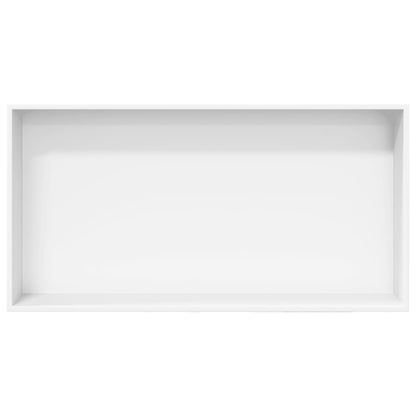 Nicchia per Doccia Bianco Opaco 62x32x9cm in Acciaio Inox