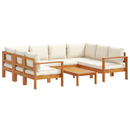 Set Divano da Giardino 6 pz con Cuscini in Massello di Acacia