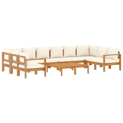 Set Divano da Giardino 8pz con Cuscini Legno Massello di Acacia