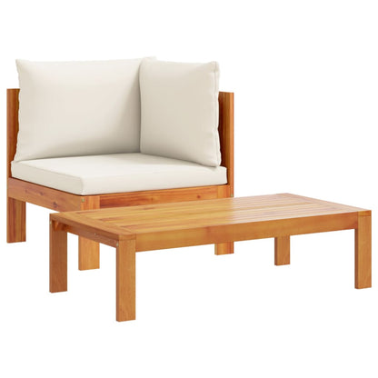 Set Divano da Giardino 6 pz con Cuscini in Massello di Acacia
