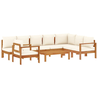 Set Divano da Giardino 6 pz con Cuscini in Massello di Acacia
