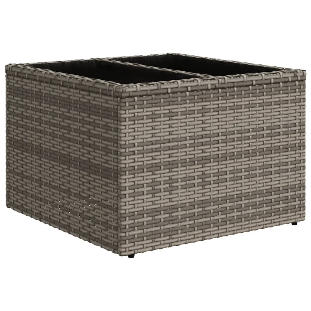 Set Divano da Giardino 5 pz con Cuscini Grigio in Polyrattan