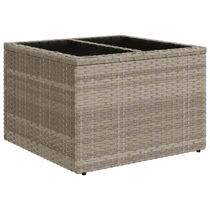 Set Divano da Giardino 5pz con Cuscini Grigio Chiaro Polyrattan