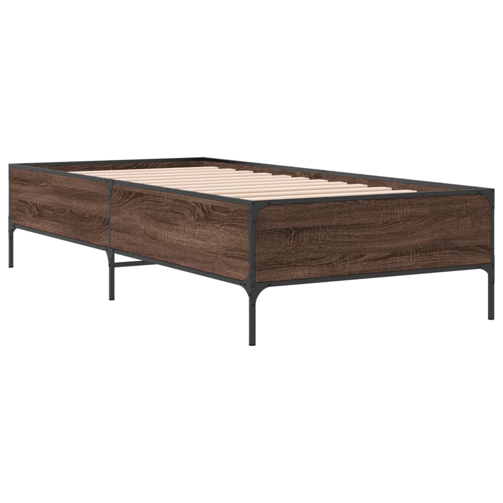 Giroletto Rovere Marrone 100x200 cm Legno Multistrato e Metallo