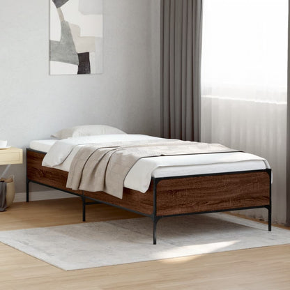 Giroletto Rovere Marrone 100x200 cm Legno Multistrato e Metallo