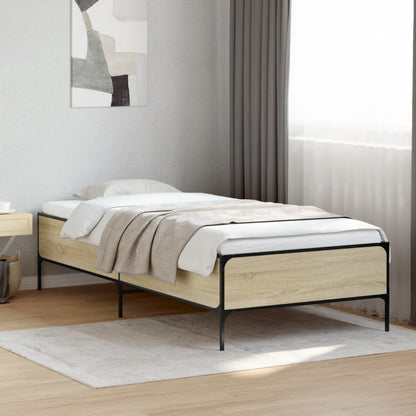 Giroletto Rovere Sonoma 90x200 cm Legno Multistrato e Metallo