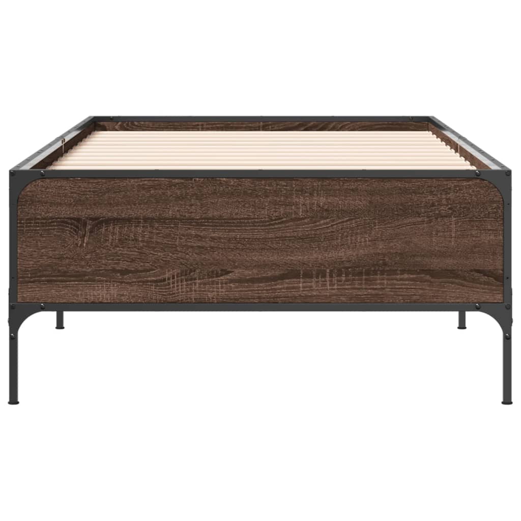 Giroletto Rovere Marrone 90x200 cm Legno Multistrato e Metallo
