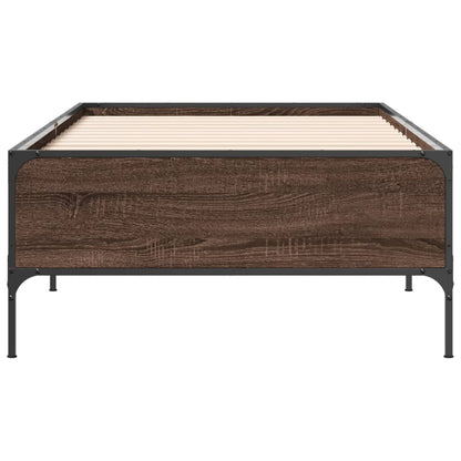 Giroletto Rovere Marrone 90x200 cm Legno Multistrato e Metallo