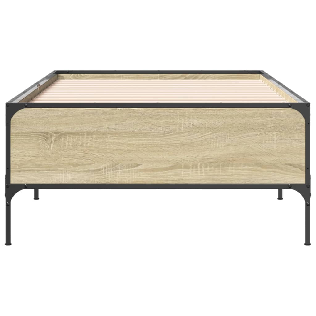 Giroletto Rovere Sonoma 90x190cm in Legno Multistrato e Metallo