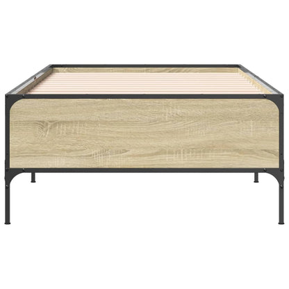 Giroletto Rovere Sonoma 90x190cm in Legno Multistrato e Metallo