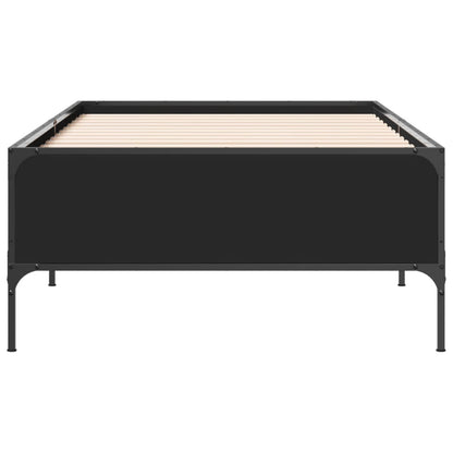 Giroletto Nero 75x190 cm in Legno Multistrato e Metallo