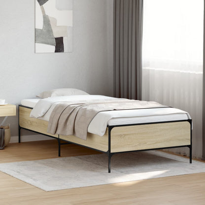 Giroletto Rovere Sonoma 75x190cm in Legno Multistrato e Metallo