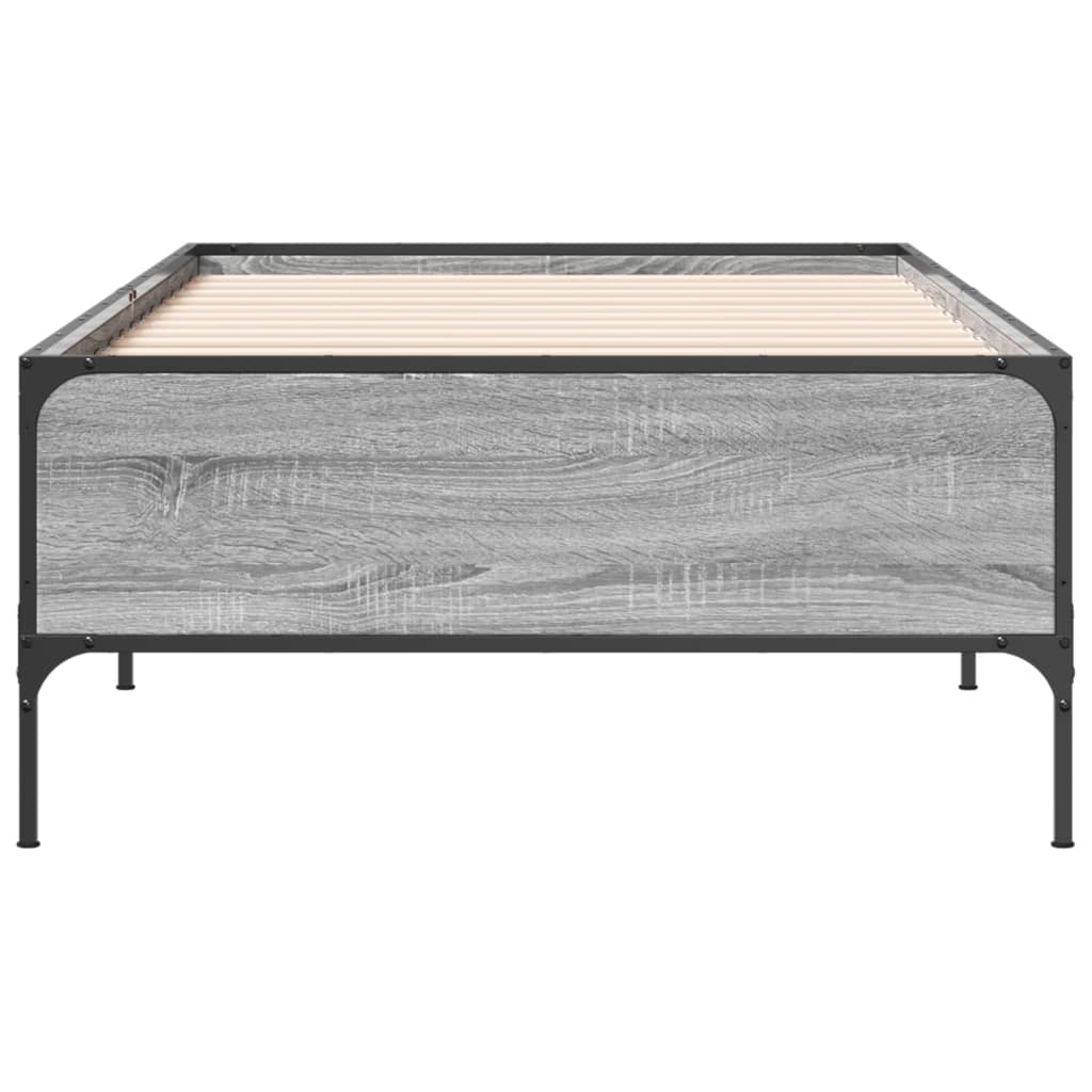 Giroletto Grigio Sonoma 75x190cm in Legno Multistrato e Metallo