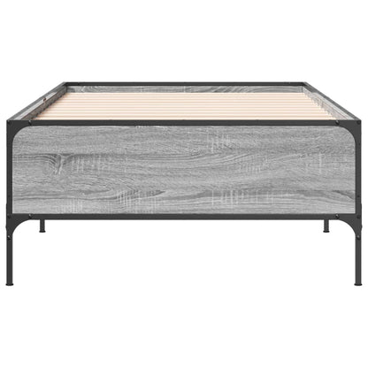 Giroletto Grigio Sonoma 75x190cm in Legno Multistrato e Metallo