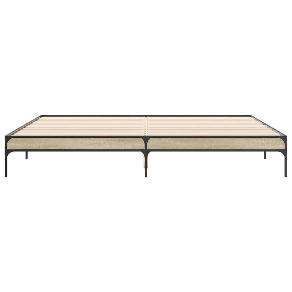 Giroletto Rovere Sonoma 200x200 cm Legno Multistrato e Metallo