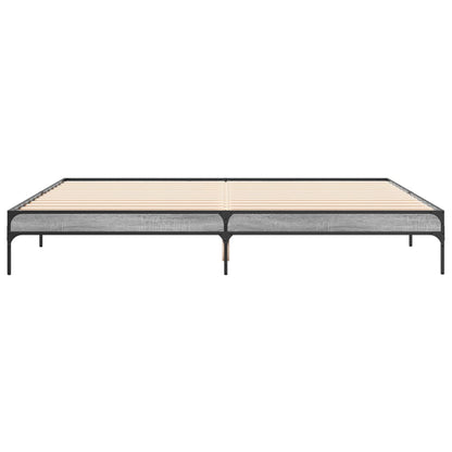 Giroletto Grigio Sonoma 180x200 cm in Legno Multistrato Metallo