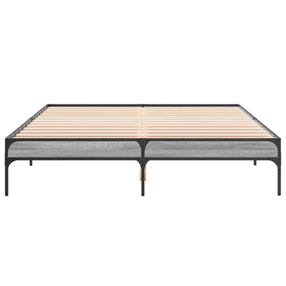 Giroletto Grigio Sonoma 160x200 cm in Legno Multistrato Metallo