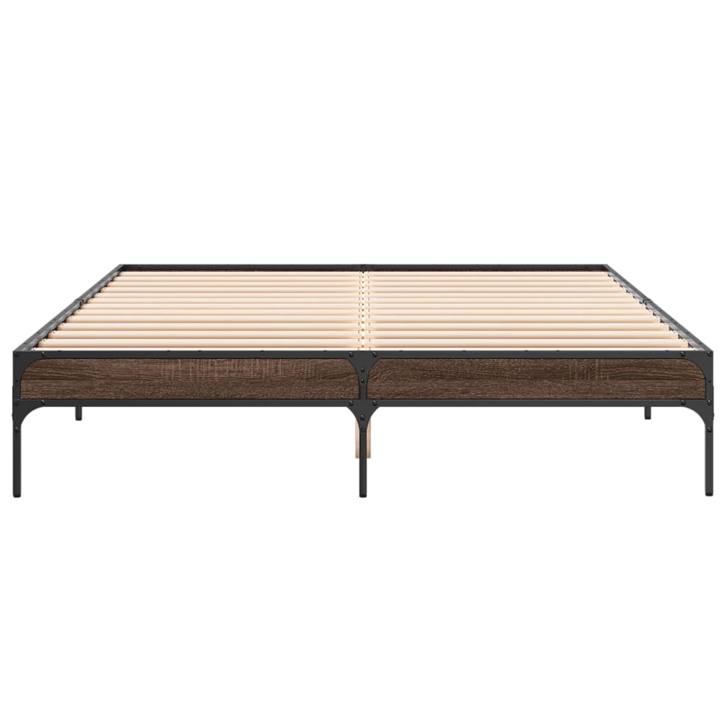Giroletto Rovere Marrone 160x200cm in Legno Multistrato Metallo