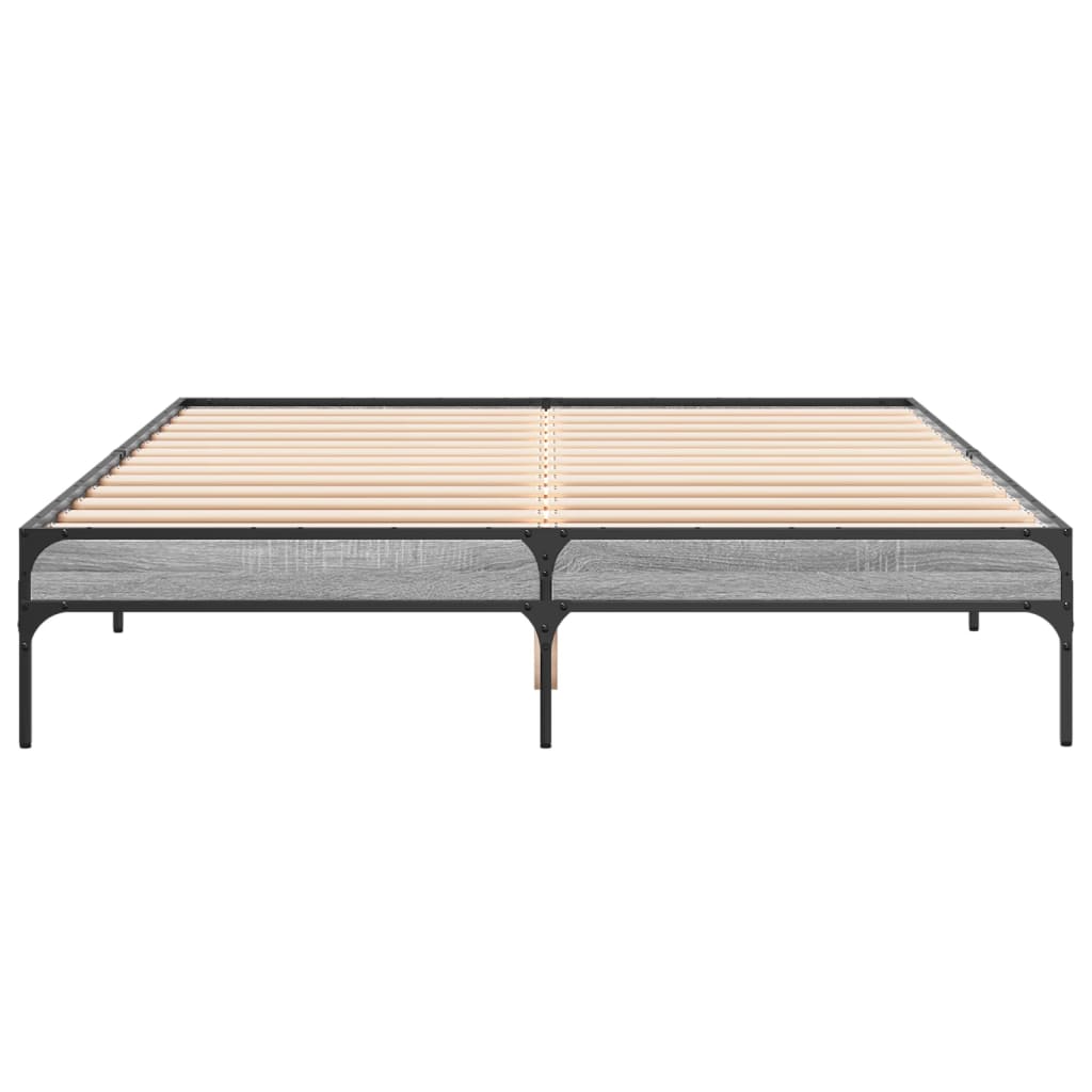 Giroletto Grigio Sonoma 150x200 cm in Legno Multistrato Metallo