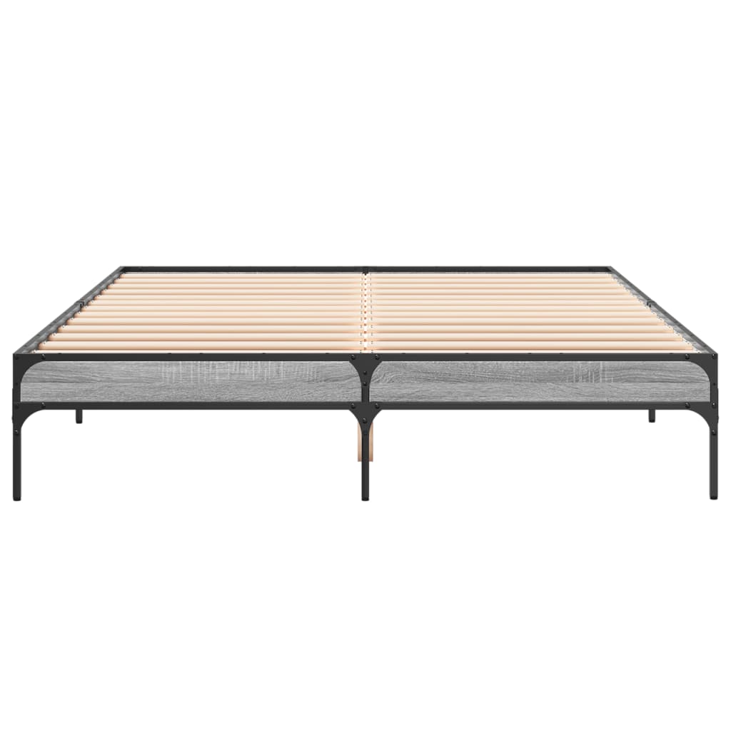 Giroletto Grigio Sonoma 140x200 cm in Legno Multistrato Metallo