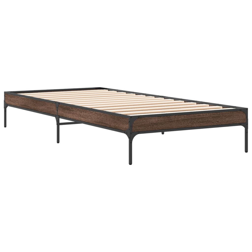Giroletto Rovere Marrone 100x200 cm Legno Multistrato e Metallo