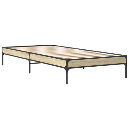Giroletto Rovere Sonoma 90x200 cm Legno Multistrato e Metallo