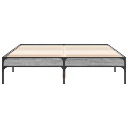 Giroletto Grigio Sonoma 140x190 cm in Legno Multistrato Metallo