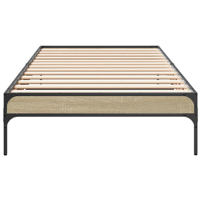 Giroletto Rovere Sonoma 90x190cm in Legno Multistrato e Metallo