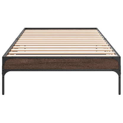 Giroletto Rovere Marrone 90x190 cm Legno Multistrato e Metallo