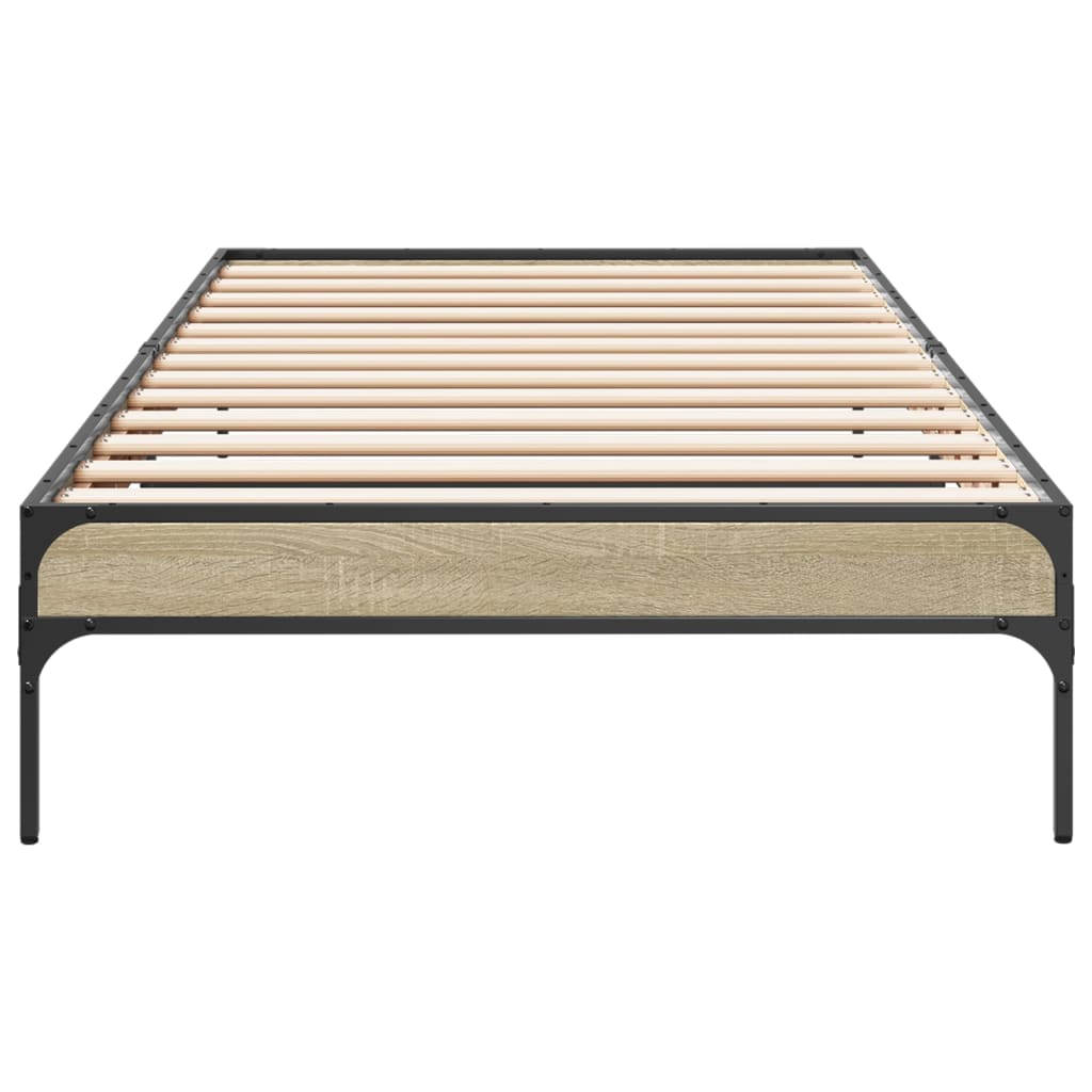 Giroletto Rovere Sonoma 75x190cm in Legno Multistrato e Metallo