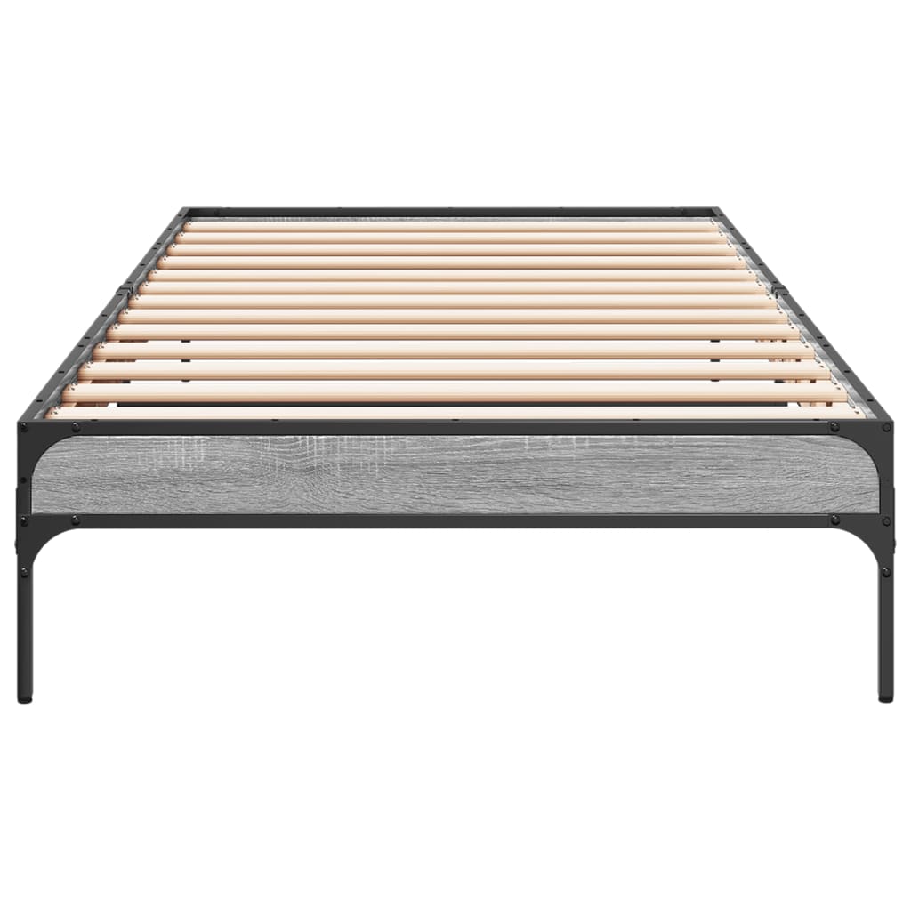 Giroletto Grigio Sonoma 75x190cm in Legno Multistrato e Metallo