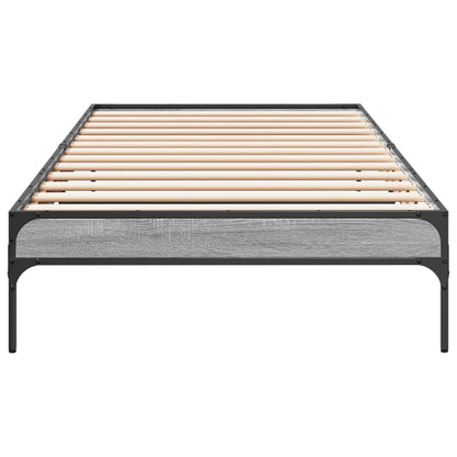 Giroletto Grigio Sonoma 75x190cm in Legno Multistrato e Metallo