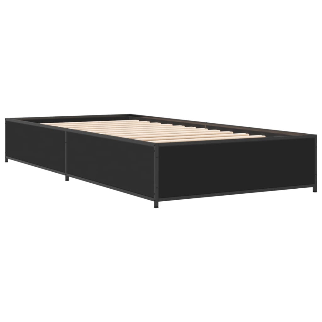 Giroletto Nero 100x200 cm in Legno Multistrato e Metallo