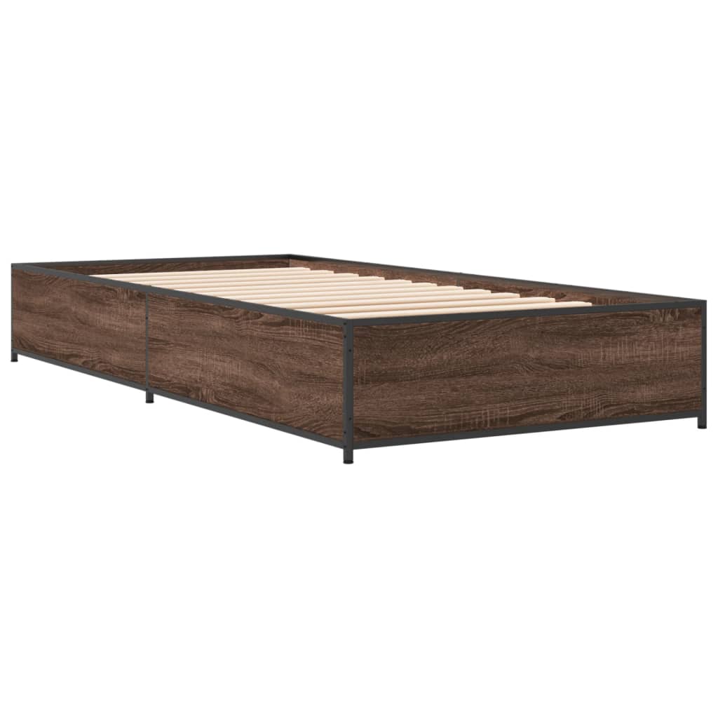 Giroletto Rovere Marrone 100x200 cm Legno Multistrato e Metallo