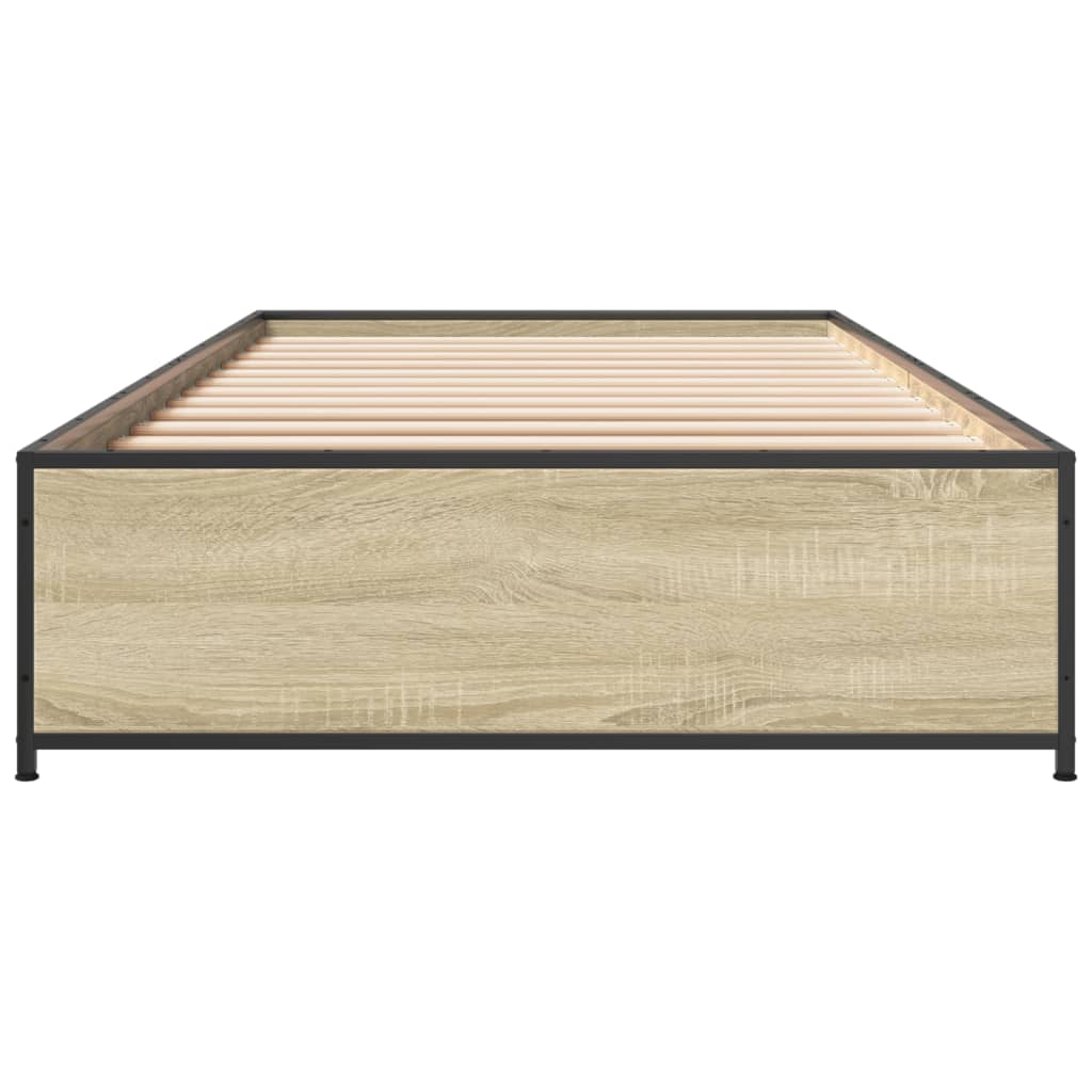 Giroletto Rovere Sonoma 90x200 cm Legno Multistrato e Metallo