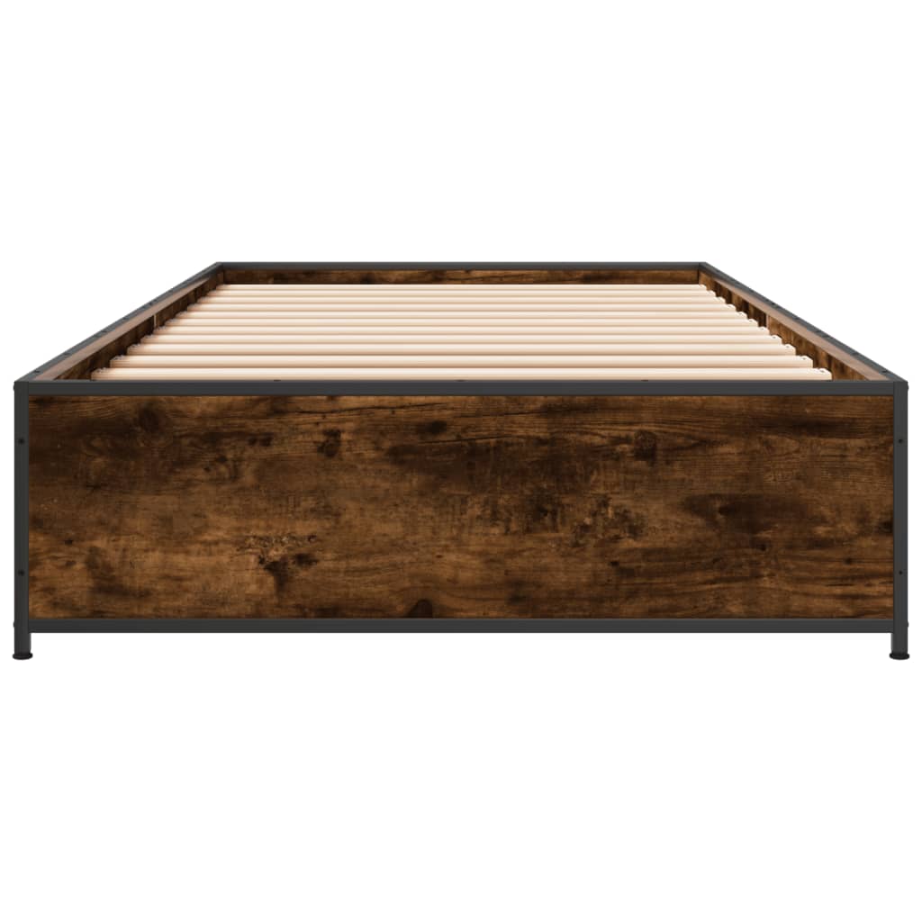 Giroletto Rovere Fumo 90x200 cm in Legno Multistrato e Metallo