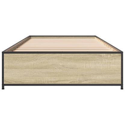Giroletto Rovere Sonoma 90x190cm in Legno Multistrato e Metallo