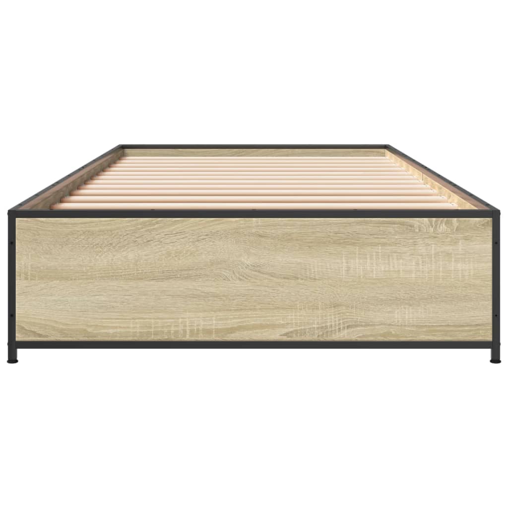 Giroletto Rovere Sonoma 75x190cm in Legno Multistrato e Metallo
